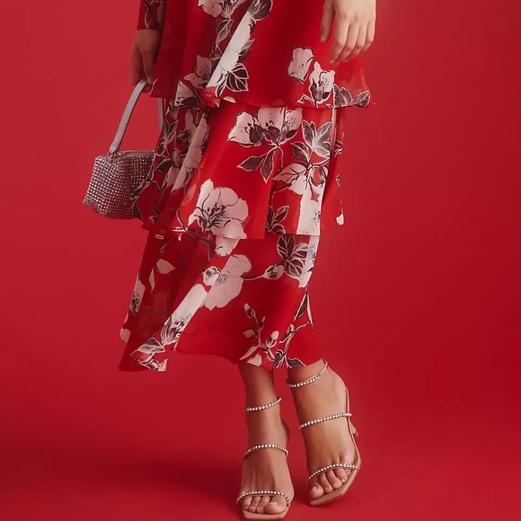 Anthropologie Exquise Floral Tiered Mock-Neck Maxi Dress - Picture 15 of 16